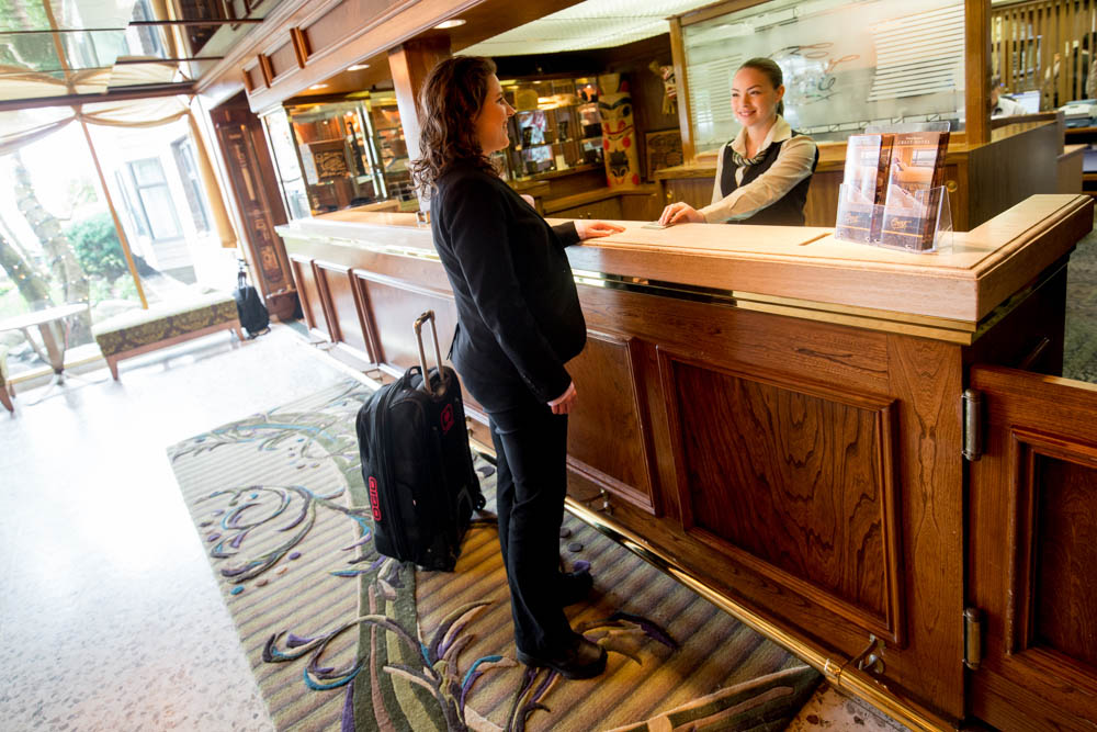 Hotel checkin desk