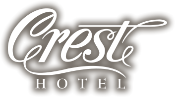 Crest hotel logo with shadow