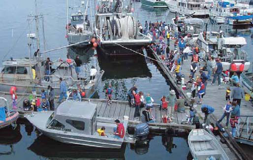 People on a dock