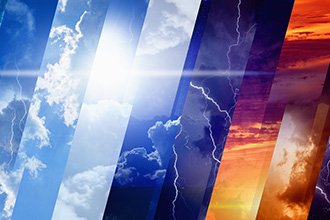 Abstract image of different types of weather