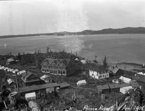 Black and white image of Pacific Inn, 1908