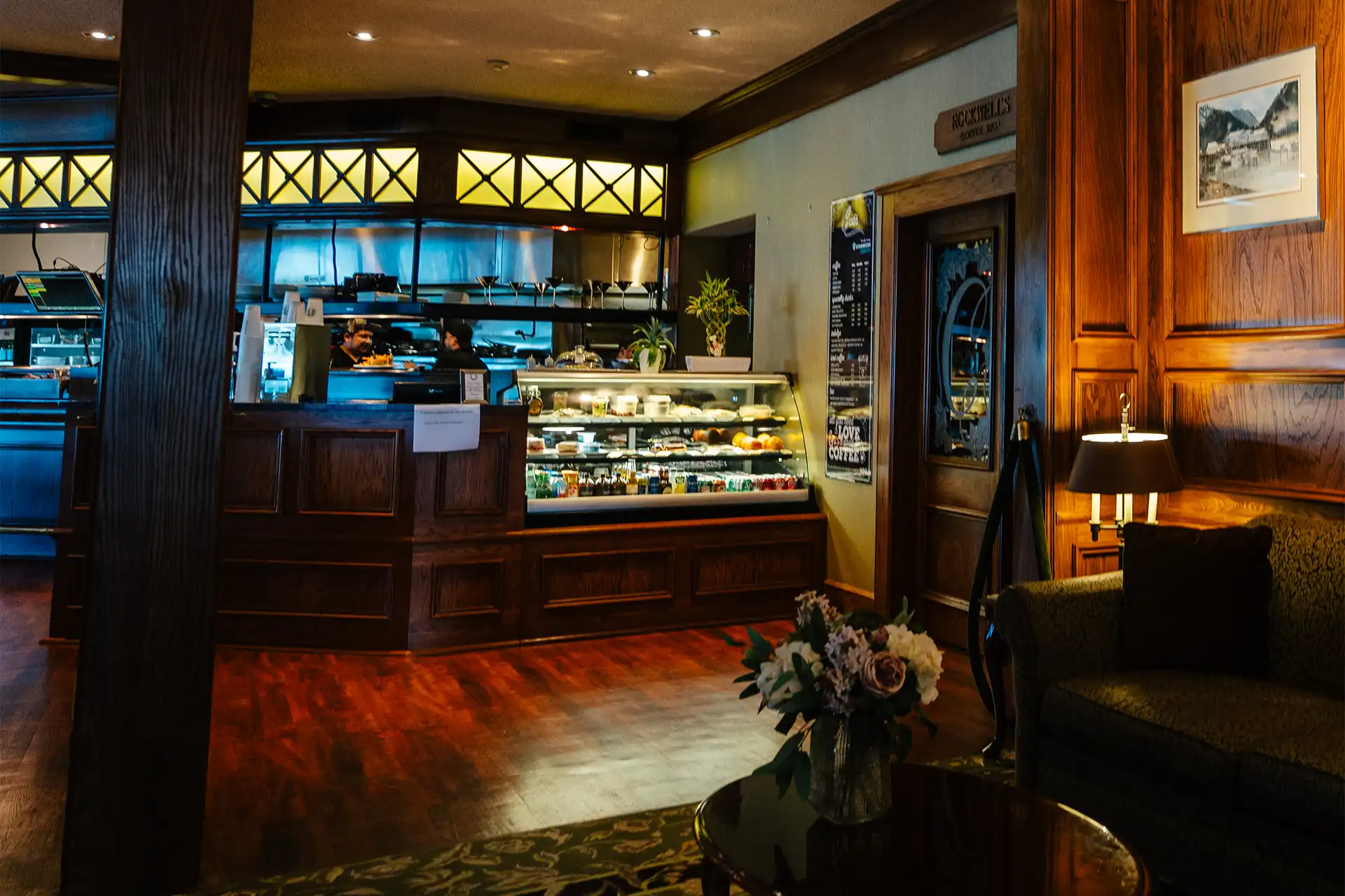 Food and drink items at the Crest Cafe